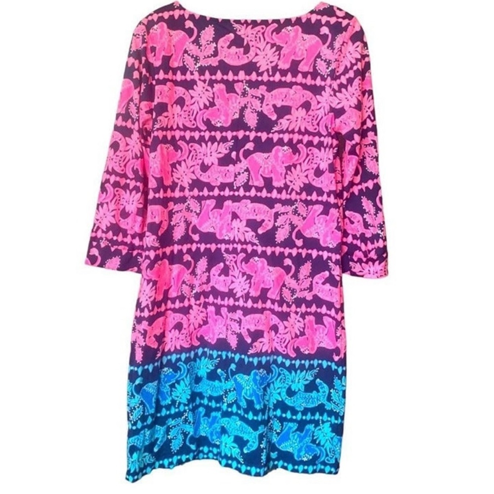 LILLY PULITZER  Bailee High Tide Navy Perfect Pair Engineered Jersey Dress -M